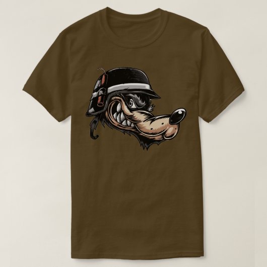 ウルフ怒ヘッド Tシャツ (デザイン正面)