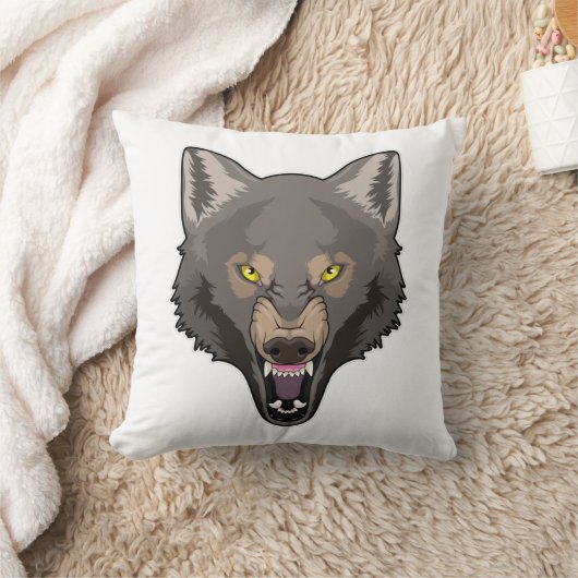 ウルフ怒 クッション (ブランケット)