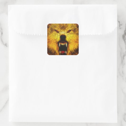 ウルフ怒 スクエアシール (バッグ)