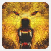 ウルフ怒 スクエアシール (正面)