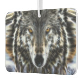 ウルフ感動的グラフィックポートレート カーエアーフレッシュナー (左)