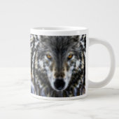 ウルフ感動的グラフィックポートレート ジャンボコーヒーマグカップ (右)