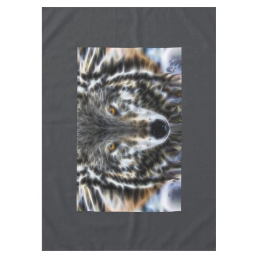 ウルフ感動的デザインポートレート テーブルクロス (正面)