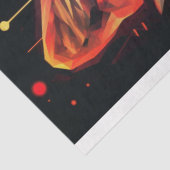 ウルフ抽象芸術ファセットオレンジデコペ紙 薄葉紙 (詳細)