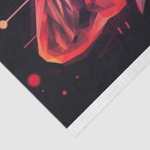 ウルフ抽象芸術ファセットピンクパープルデカージ紙 薄葉紙 (詳細)