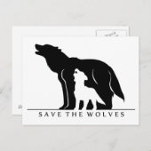 ウルフ救ス(白いver.) ポストカード (正面/裏面)