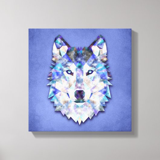 ウルフ数々のカラー混合メディアデザイン1 キャンバスプリント (正面)