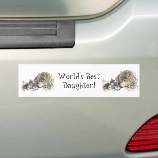 ウルフ最高の動物引用文 バンパーステッカー (車上)