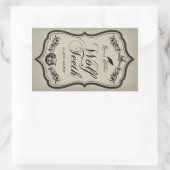 ウルフ歯ハロウィーン瓶ステッカーラベル 長方形シール (バッグ)