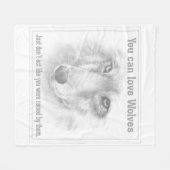 ウルフ毛布 フリースブランケット (正面(横))