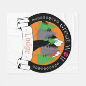 ウルフ素晴らしロッジフリースブランケット フリースブランケット (正面(横))