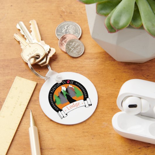 ウルフ素晴らしロッジ キーホルダー (デスク)