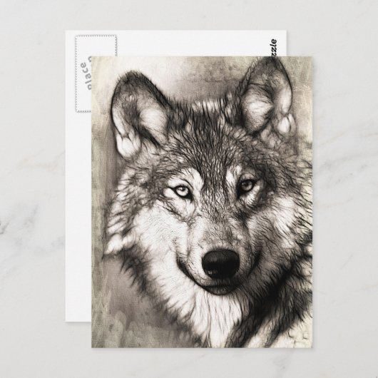 ウルフ素晴らし顔写真プリントアクセサリーtherian ポストカード (正面/裏面)