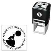 ウルフ素朴ハウリングアットムーンシルエットライブラリー セルフインキングスタンプ (インサイチュ)