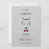 ウルフ結婚花婿介添人グレーシェードレッドボウタイ (正面)