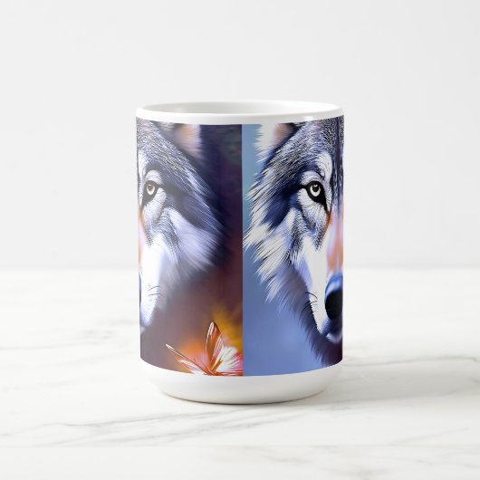 ウルフ絵を描油美しいの本質 コーヒーマグカップ (中央)