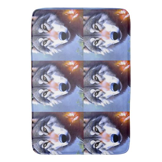 ウルフ絵を描油美しいの本質 バスマット (正面縦)