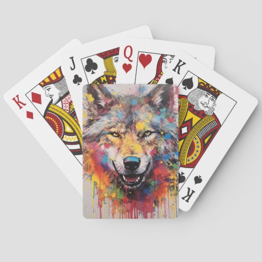 ウルフ絵を描 トランプ (裏面)