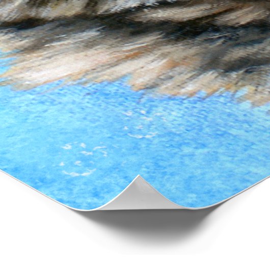 ウルフ絵を描 ポスター (角)