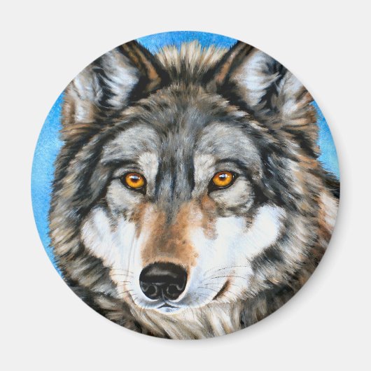 ウルフ絵を描 マグネット (正面)