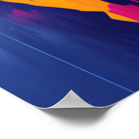 ウルフ絵画の芸術装飾レインボーカラフルー ポスター (角)