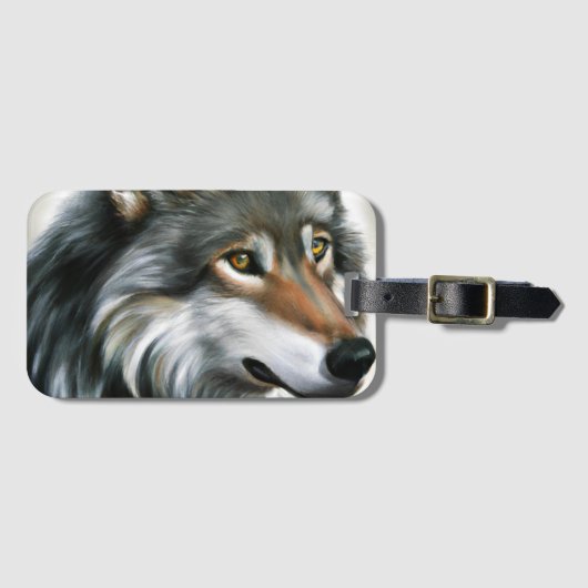 ウルフ絵画ズ ラゲッジタグ (正面横)