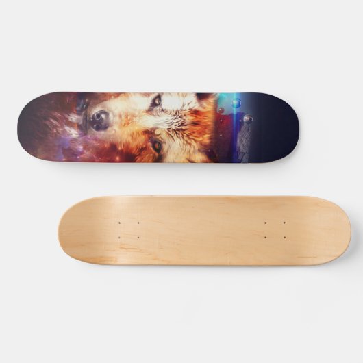 ウルフ絵画抽象芸術 スケートボード (横)