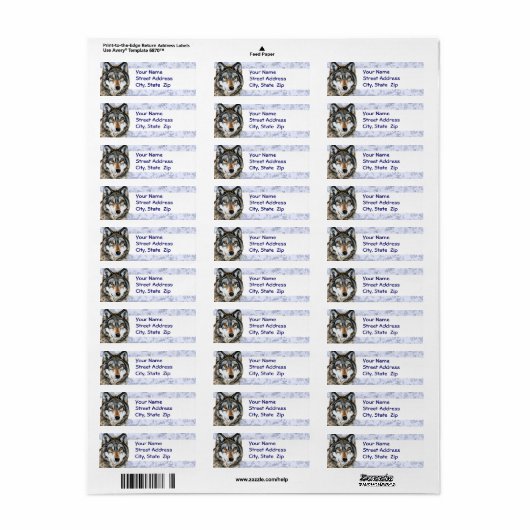 ウルフ色彩の鮮やか住所 シール (フルシート)