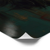 ウルフ芸術的ポートレート-鮮やか油彩画 ポスター (コーナー)