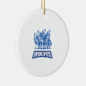ウルフ装飾用クッション セラミックオーナメント (右)
