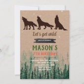 ウルフ誕生パーティーの招待状 招待状 (正面)