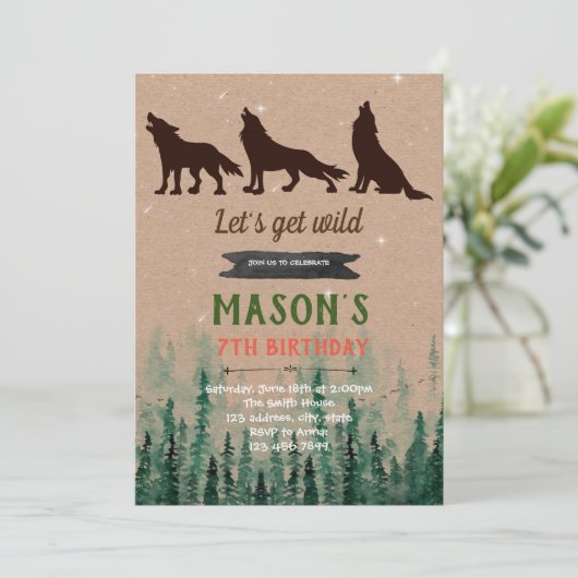 ウルフ誕生パーティーの招待状 招待状 (スタンド正面)