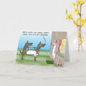 ウルフ誕生日カード カード (黄色い花)