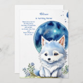 ウルフ誕生日招待状 招待状 (正面/裏面)