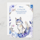 ウルフ誕生日招待状 招待状 (正面/裏面)