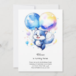 ウルフ誕生日招待状 招待状