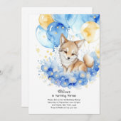 ウルフ誕生日招待状 招待状 (正面/裏面)