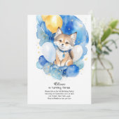 ウルフ誕生日招待状 招待状 (スタンド正面)