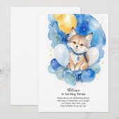 ウルフ誕生日招待状 招待状 (正面/裏面)