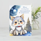 ウルフ誕生日招待状 招待状 (スタンド正面)