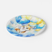 ウルフ誕生日 ペーパープレート (アングル)