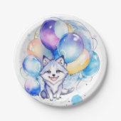 ウルフ誕生日 ペーパープレート (正面)