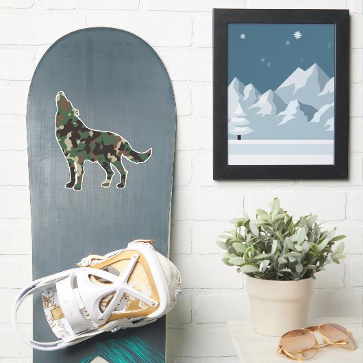 ウルフ迷彩柄シール シール (スノーボード)