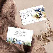 ウルフ野生の冒険者の赤ちゃんシャワーおむつラッフル エンクロージャーカード