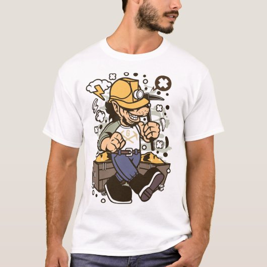 ウルフ金ゴールド鉱夫 Tシャツ (正面)