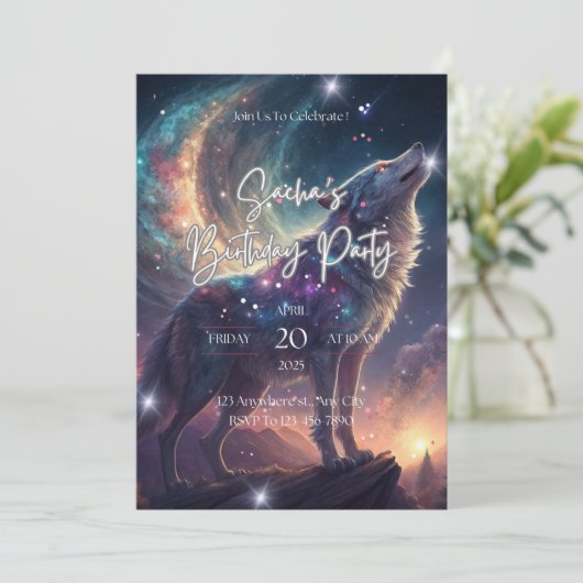 ウルフ銀河系スターズコズミックバースデーパーティー 招待状 (スタンド正面)