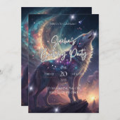 ウルフ銀河系スターズコズミックバースデーパーティー 招待状 (正面/裏面)