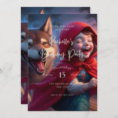 ウルフ銀河系スターズコズミックバースデーパーティー 招待状 (正面/裏面)