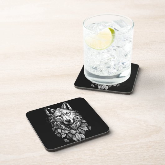 ウルフ離れヘッドオリジナルスケッチ コースター (右側)
