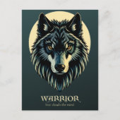 ウルフ顔フェンリル部族の戦士なし恐怖フェリス ポストカード (正面)